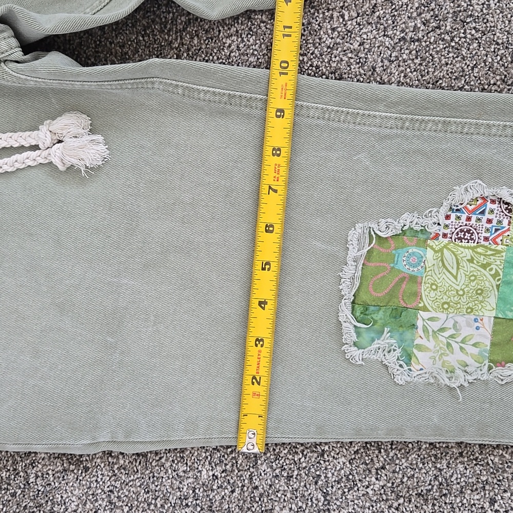 Women's Green Jean Ankle Length Pants Size 29 We The Free Brand With Belt - Picture 16 of 16